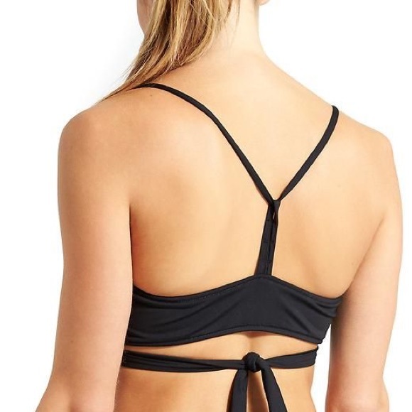 Athleta Wrap Bikini Top Black New - Picture 2 of 9